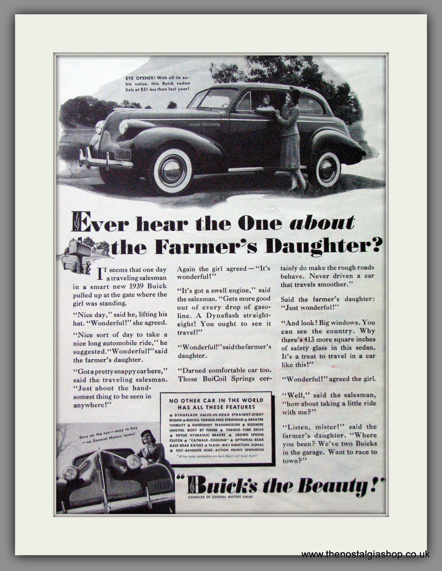 Buick Sedan '39. Original American Advert 1939 (ref AD52757)