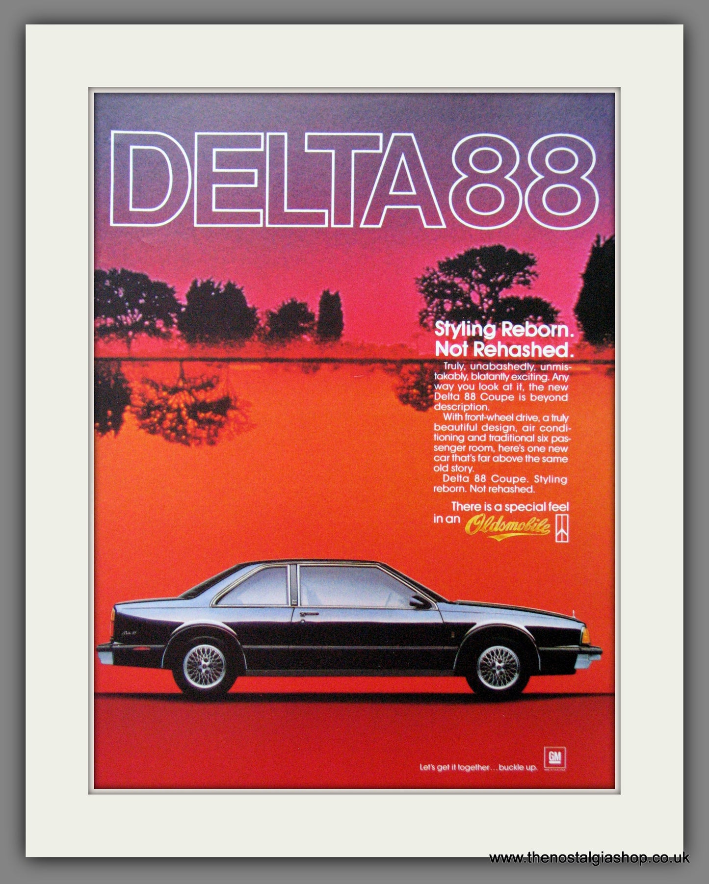 Oldsmobile Delta 88 Coupe. '86. Original American Advert 1986 (ref AD52795)
