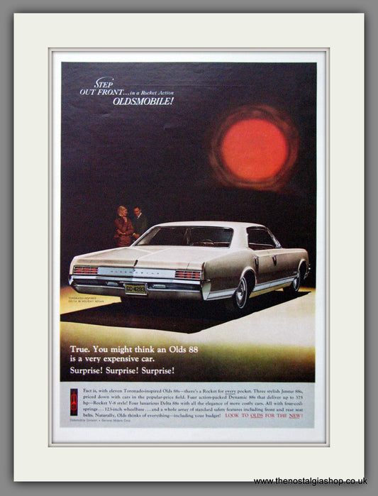 Oldsmobile 88, Toronado Inspired '66. Original American Advert 1966 (ref AD52807)
