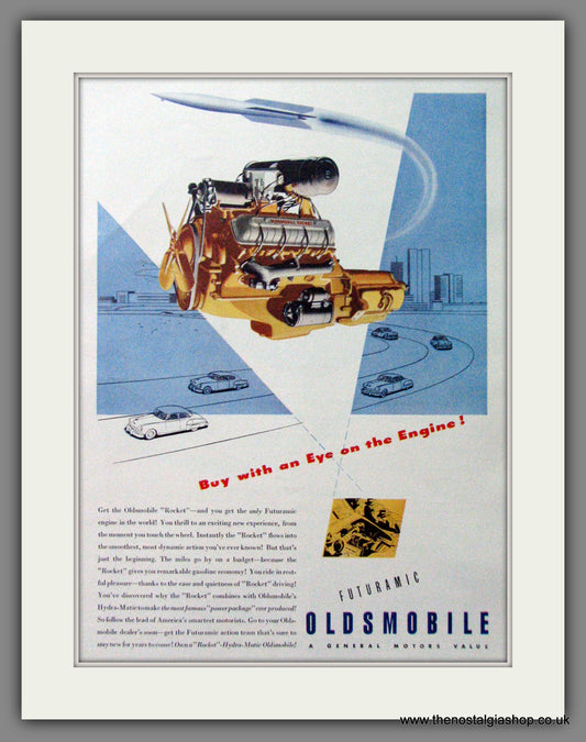 Oldsmobile Futuramic New Rocket Engine! Original American Advert 1948 (ref AD52813)