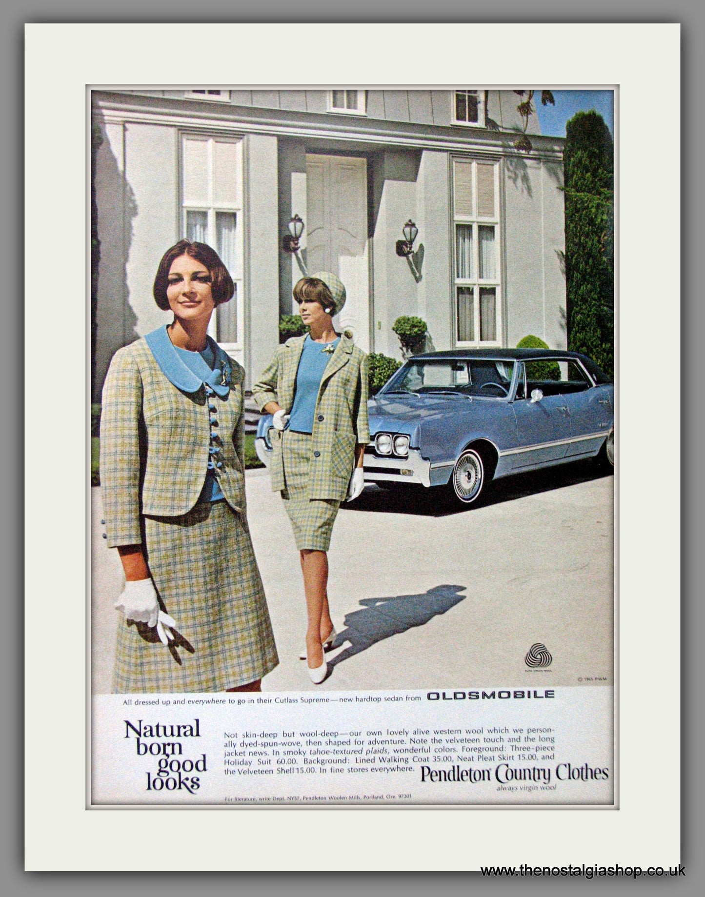 Oldsmobile Cutlass Supreme. '65. Original American Advert 1965 (ref AD52841)