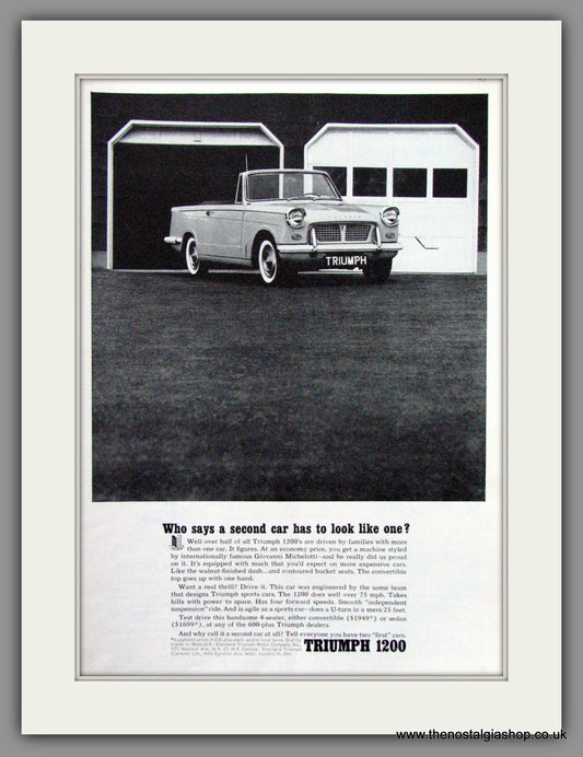 Triumph 1200 1963 Original American Advert (ref AD52062)