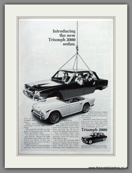 Triumph 2000 Sedan 1966 Original American Advert (ref AD52067)