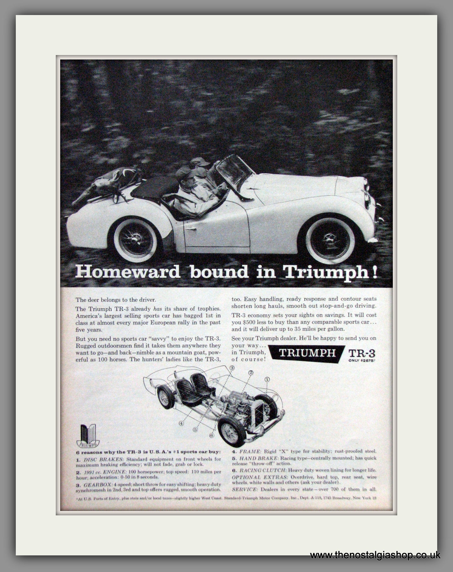 Triumph TR-3 1959 Original American Advert (ref AD52072)