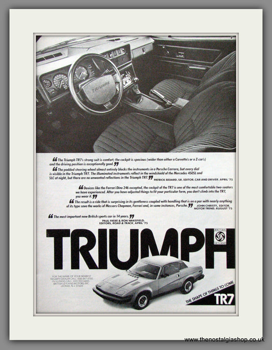 Triumph TR7. 1976 Original American Advert (ref AD52075)