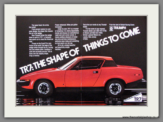 Triumph TR7. 1975 Large (A3) Original American Advert (ref AD52077)