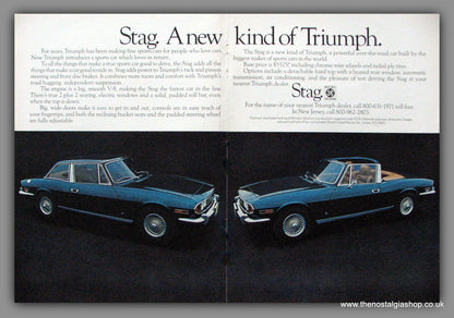 Triumph Stag. 1971 Large (A3) Original American Advert (ref AD52078)