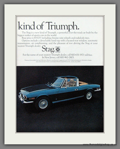 Triumph Stag. 1971 Large (A3) Original American Advert (ref AD52078)