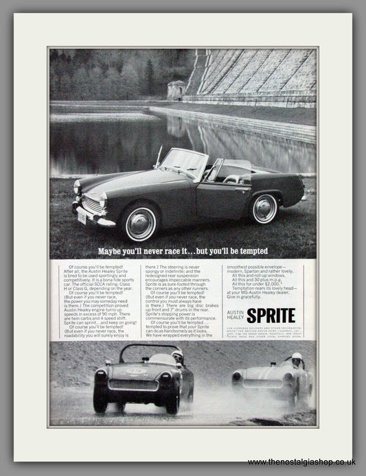 Austin Healey Sprite. 1965 Original American Advert (ref AD52083)