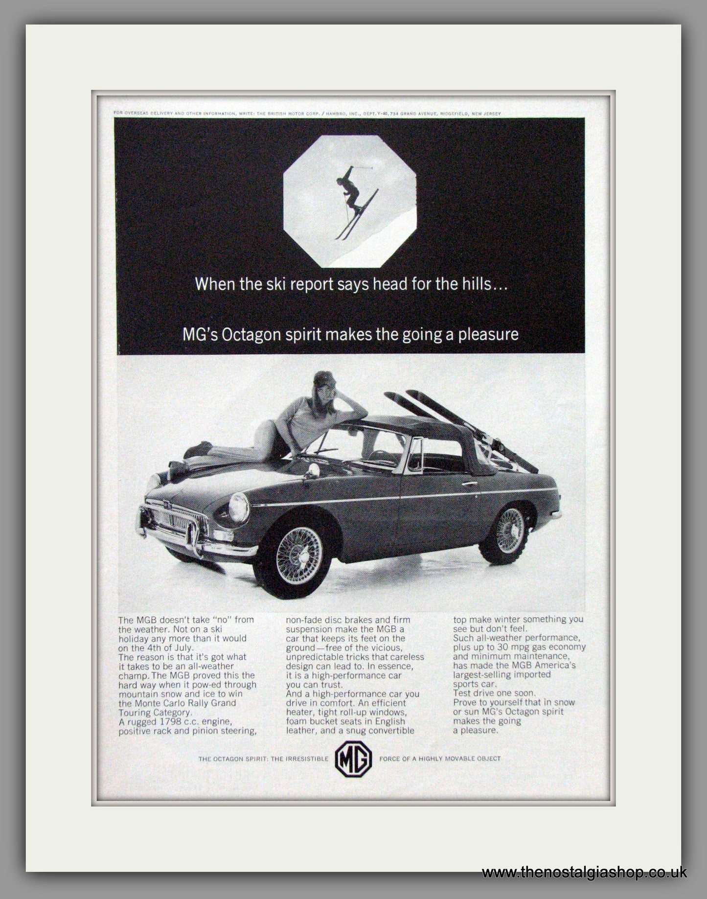 MGB. 1966 Original American Advert (ref AD52084)