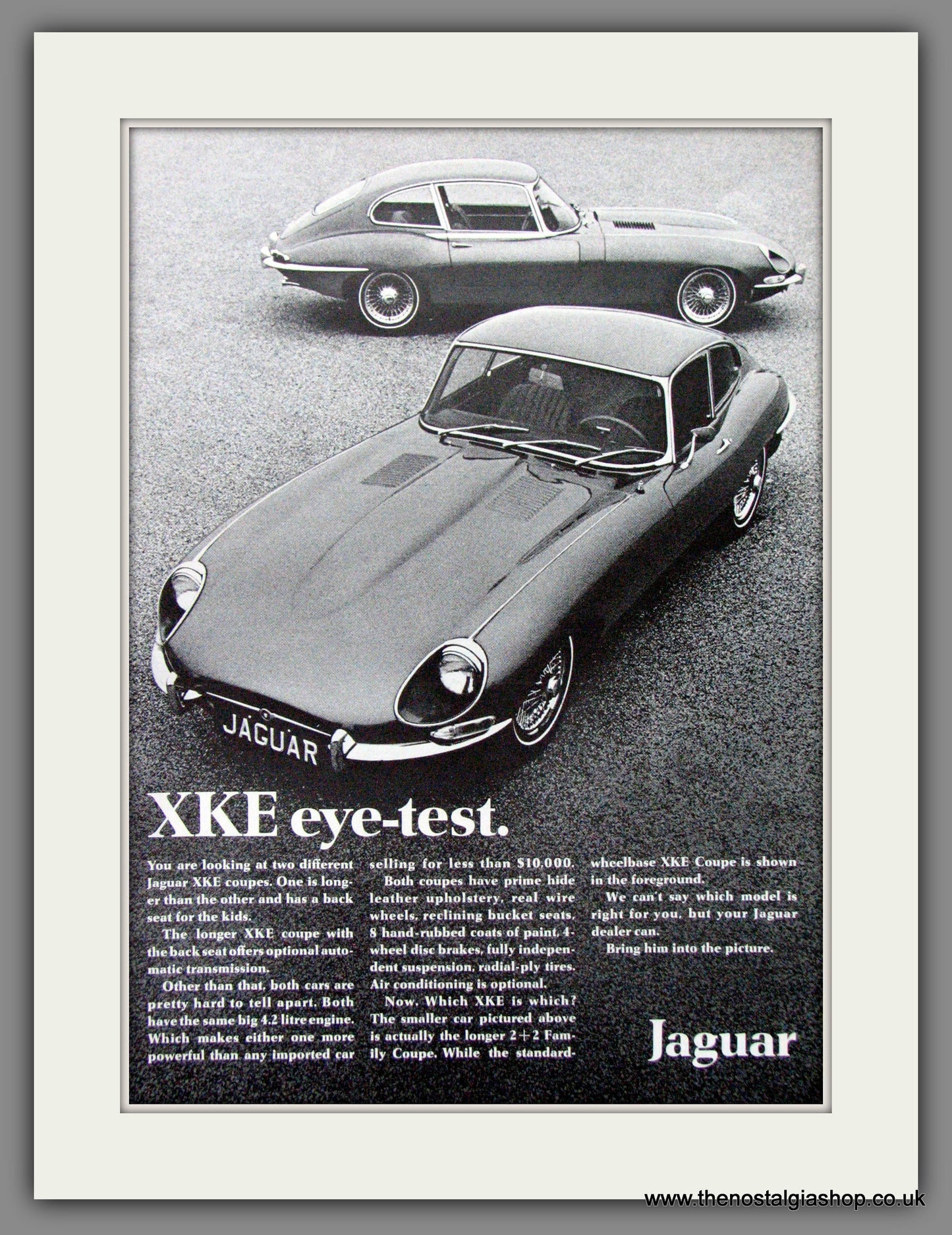 Jaguar XKE Coupe. 1968. Original American Advert (ref AD52036)