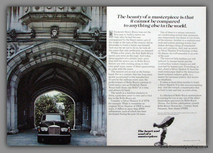 Rolls-Royce Silver Shadow II. 1979 Double Original American Advert (ref AD52104)