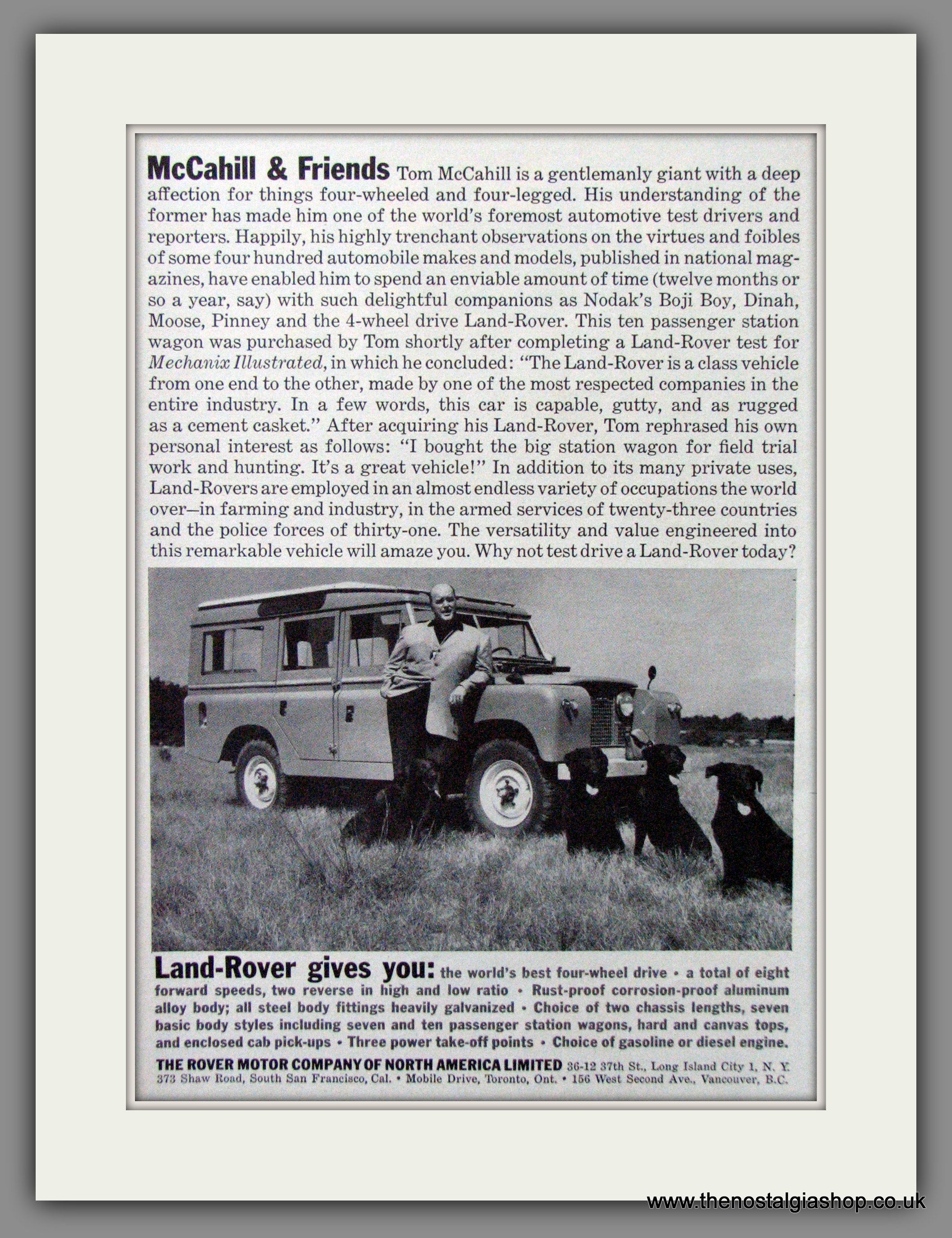 Land Rover. 1959 Original American Advert (ref AD52111) – The Nostalgia ...
