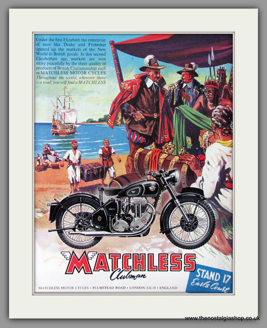 Matchless Clubman Motorcycle. 1952 Original Advert. (ref AD52237)