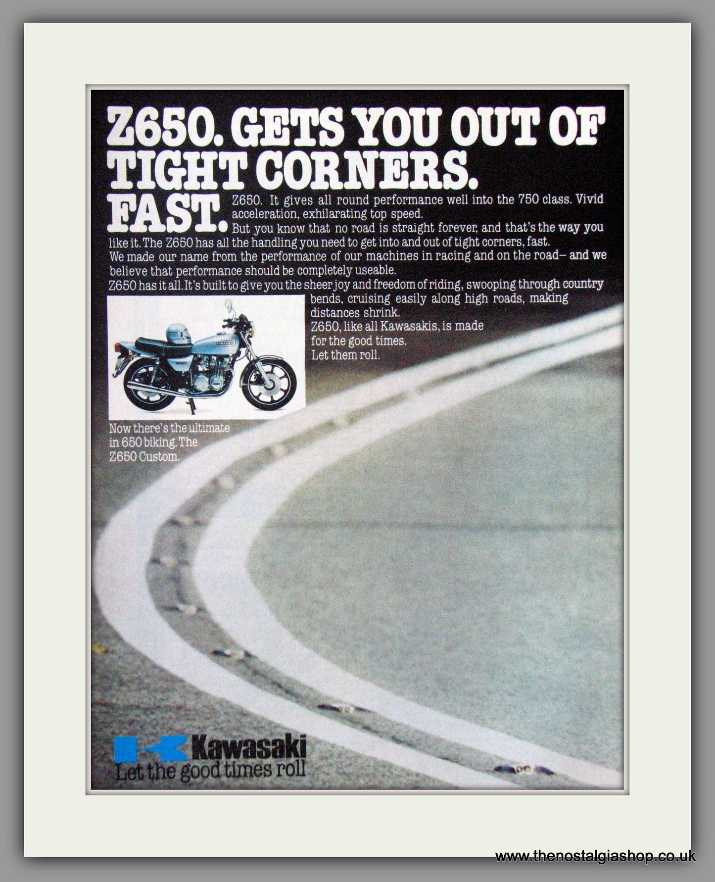 Kawasaki Z650 Motorcycle. 1978 Original Advert. (ref AD52457)