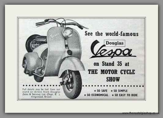 Vespa - Douglas Original advert 1953 (ref AD364)