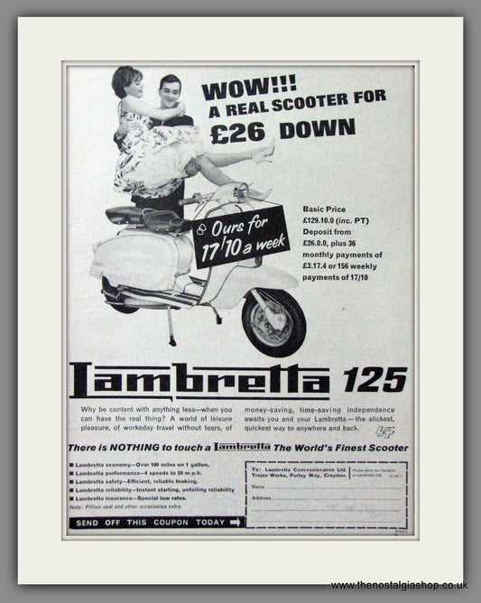 Lambretta 125. WOW!!. Original advert 1963 (ref AD52531)