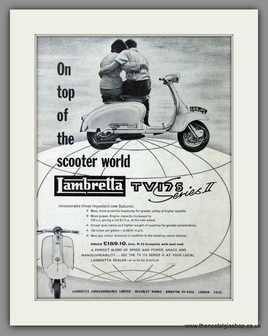 Lambretta TV175 Series II. Original advert 1959 (ref AD52532)