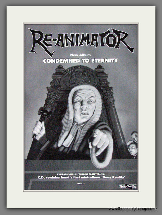 Re-Animator. Condemned To Eternity. 1990 Original Advert (ref AD53770)