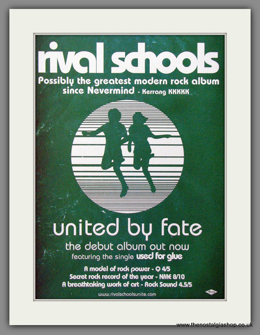 Rival Schools. United By Fate. 2002 Original Advert (ref AD53827)