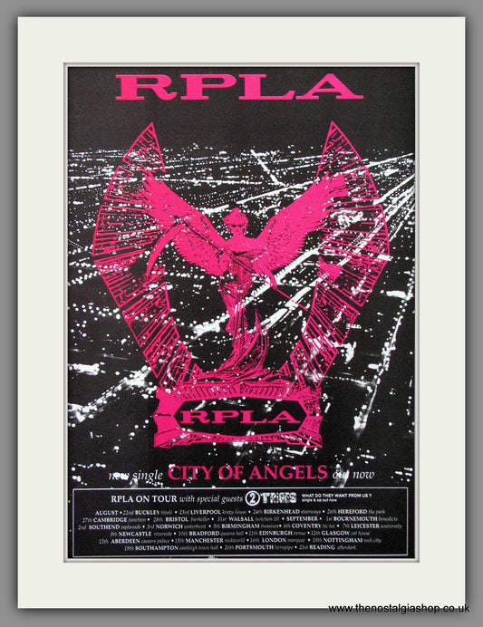 RPLA City Of Angels. UK Tour Dates 1991 Original Advert (ref AD53841)