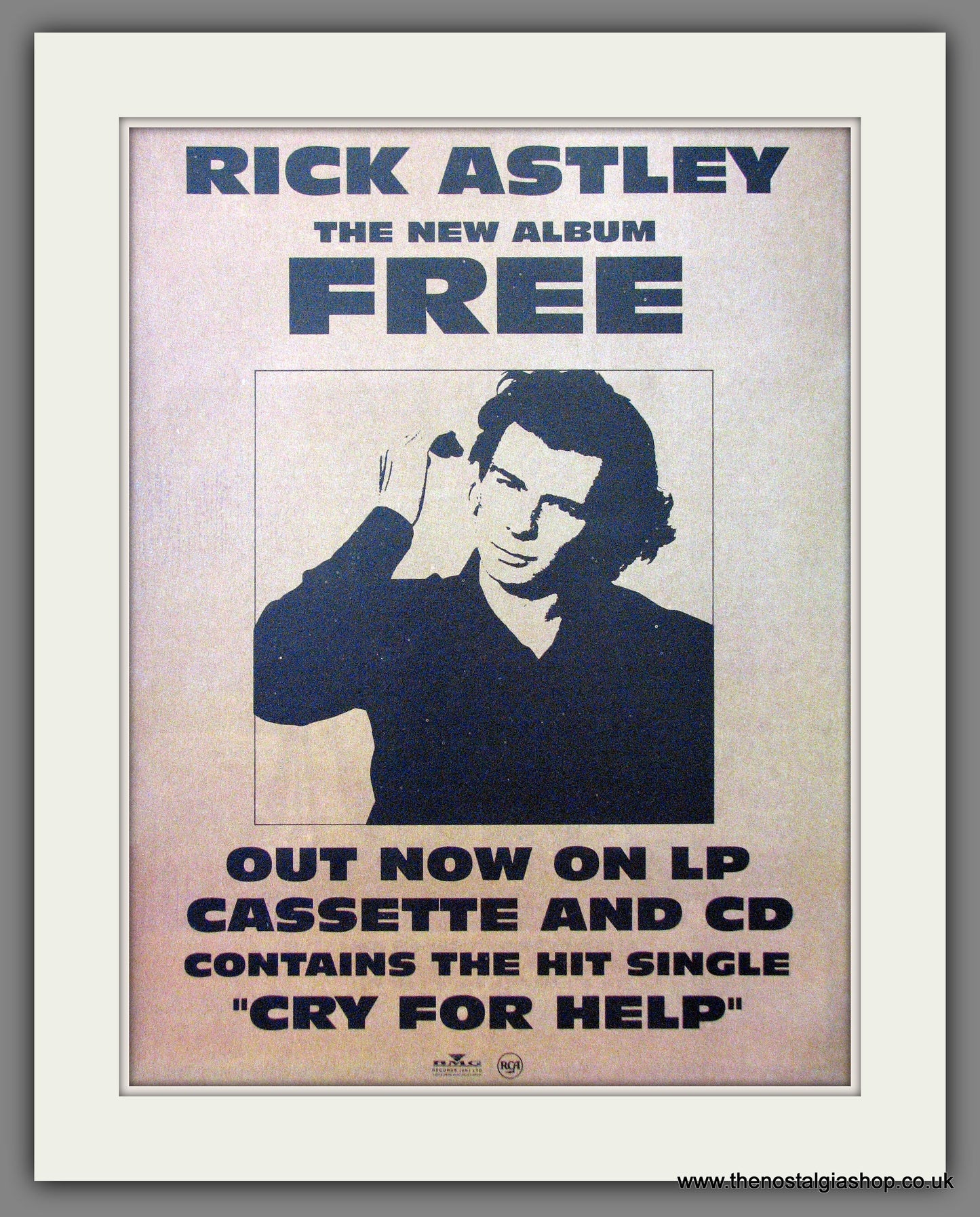 Rick Astley. Free. 1991 Original Advert (ref AD54368)