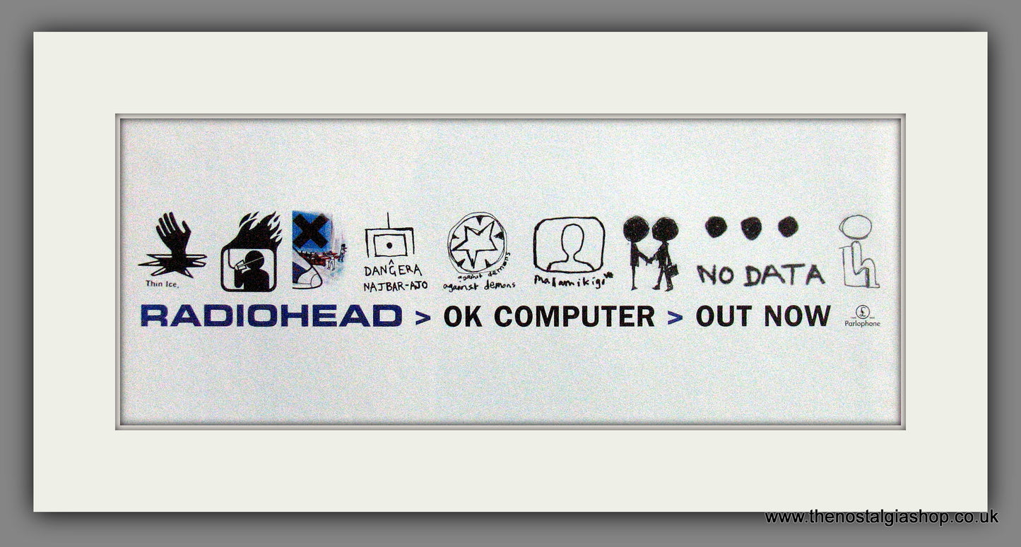 Radiohead, Ok Computer. 1997 Original Advert (ref AD54442)