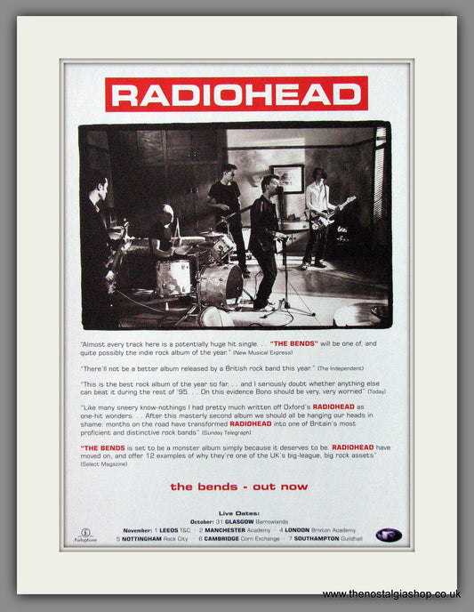 Radiohead, The Bends. 1995 Original Advert (ref AD54443)