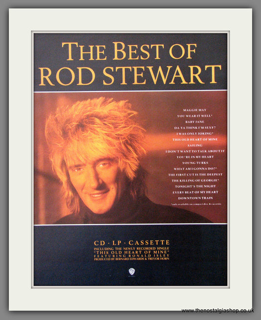 Rod Stewart, The Best Of Rod Stewart. 1989 Original Advert (ref AD54454)