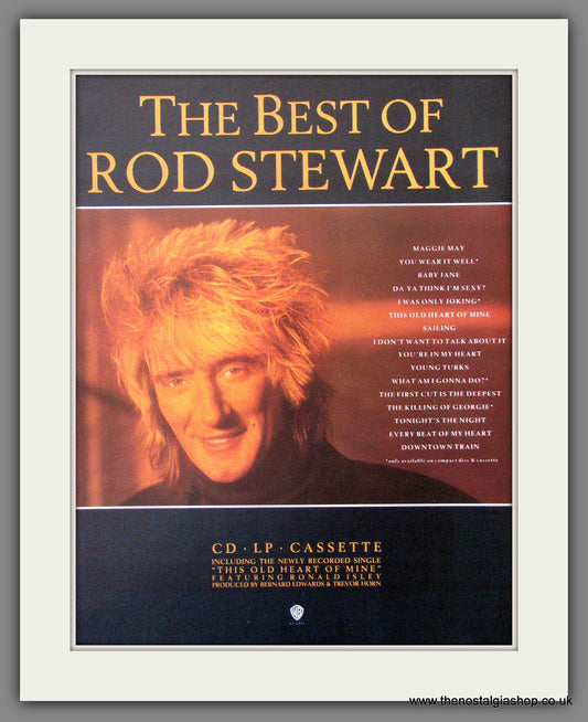 Rod Stewart, The Best Of Rod Stewart. 1989 Original Advert (ref AD54454)