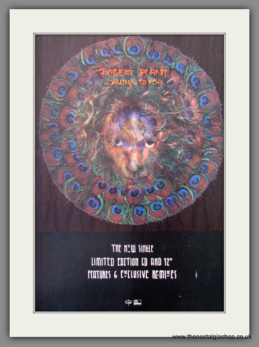 Robert Plant, Calling To You. 2015 Original Advert (ref AD54459)