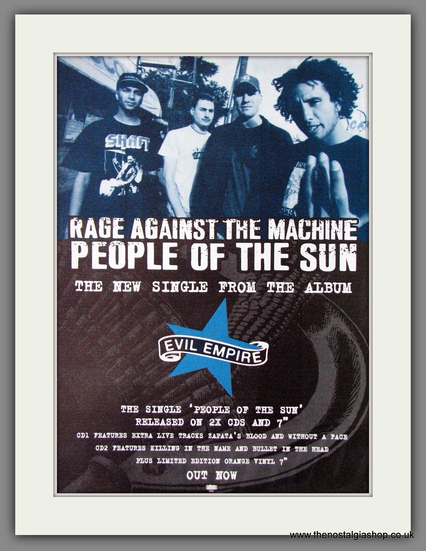Rage Against The Machine, People Of The Sun. 1996 Original Advert (ref AD54519)