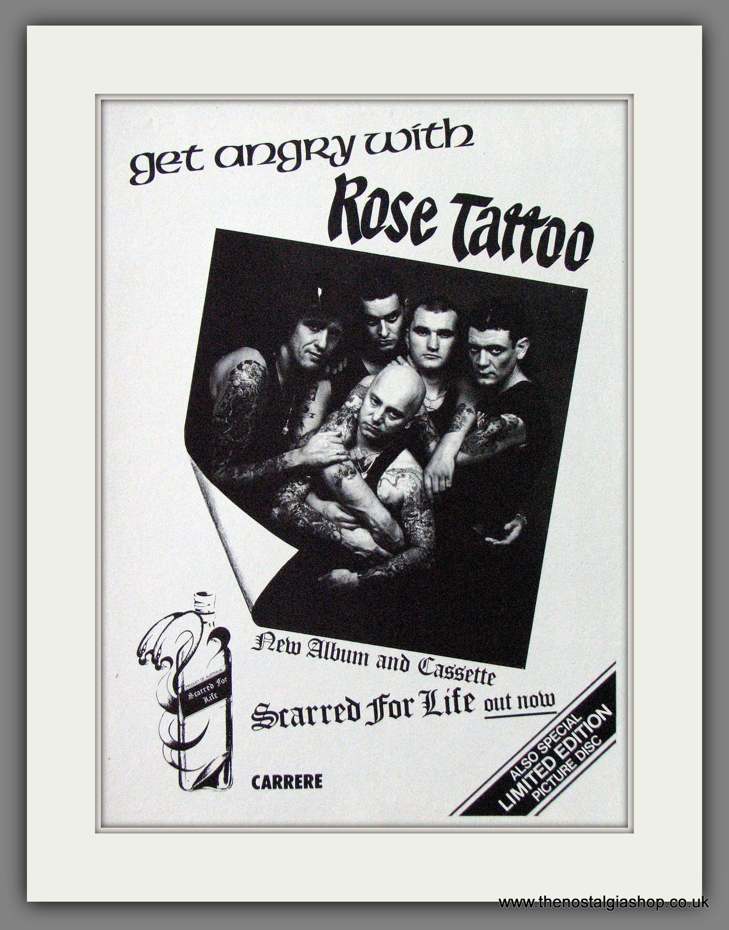 Rose Tattoo, Scarred For Life. 1982 Original Advert (ref AD54521)