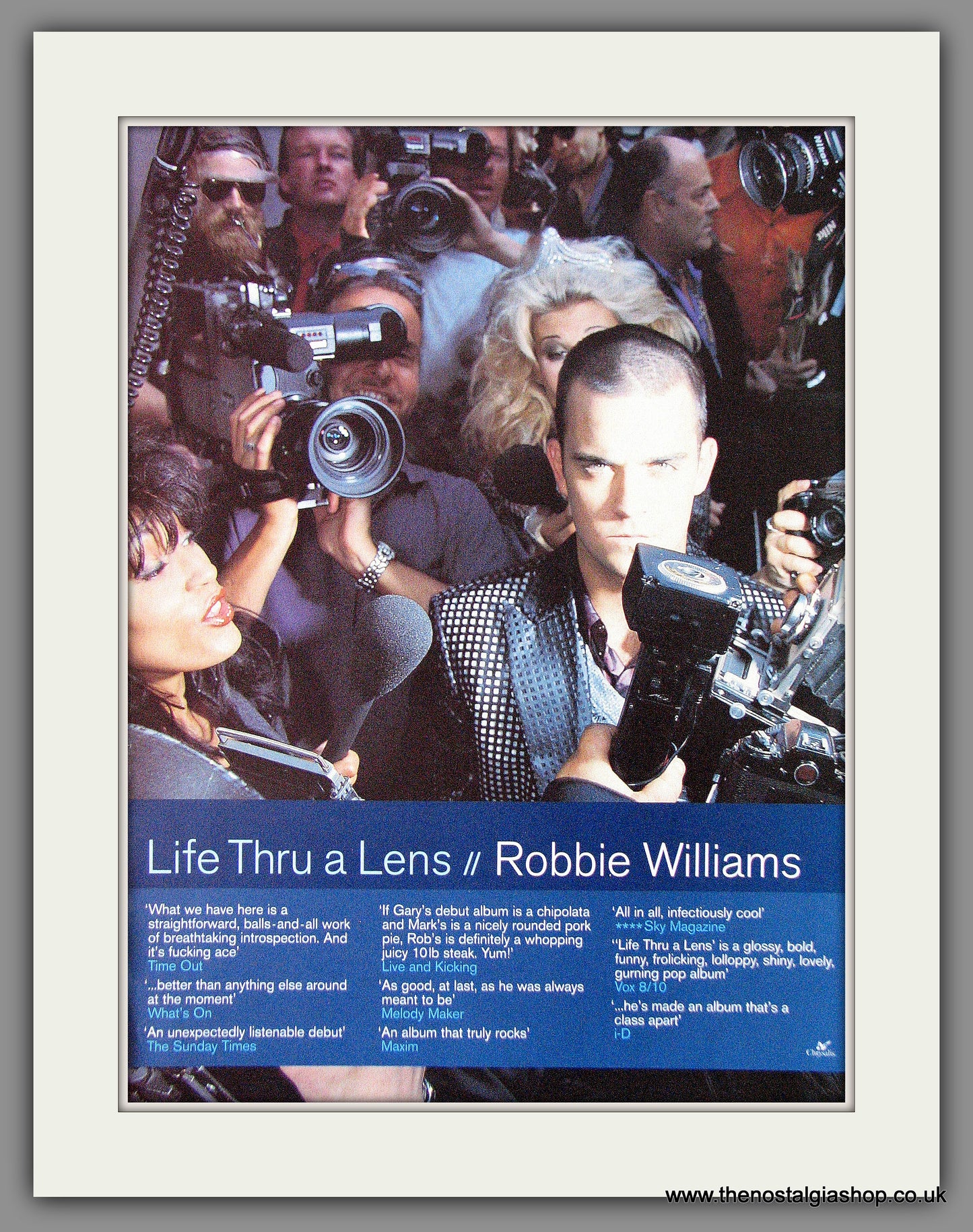 Robbie Williams, Life Thru A Lens. 1997 Original Advert (ref AD54522)