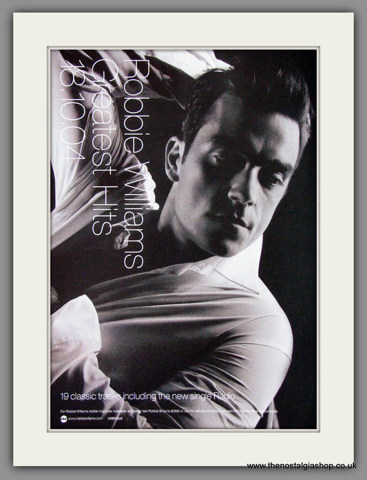 Robbie Williams, Greatest Hits. 2004 Original Advert (ref AD54544)