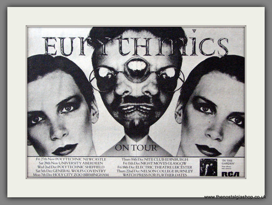 Eurythmics. UK Tour '81. Original Advert 1981 (ref AD52869)