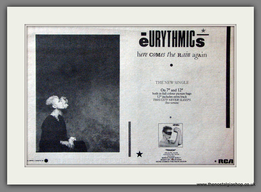 Eurythmics. Here Comes The Rain Again. Original Advert 1984 (ref AD52873)