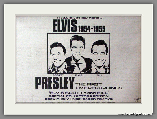 Elvis. 1954-55, The First Live Recordings. Original Advert 1980 (ref AD52919)