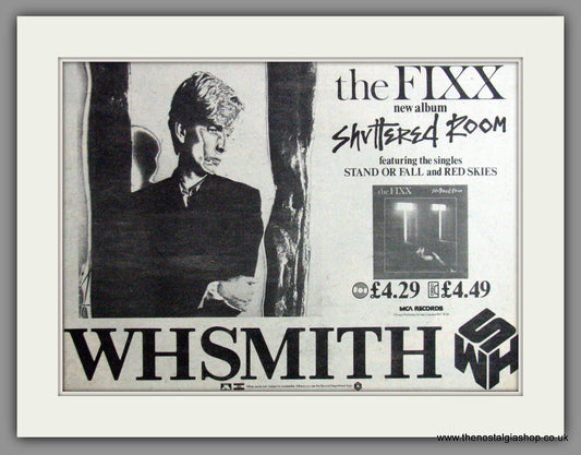 The Fixx, Shuttered Room. 1982 Original Advert (ref AD53241)