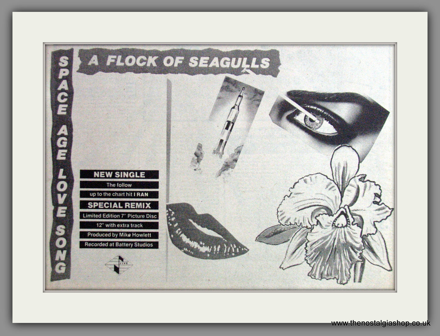 A Flock Of Seagulls, Space Age Love Song. 1982 Original Advert (ref AD53556)
