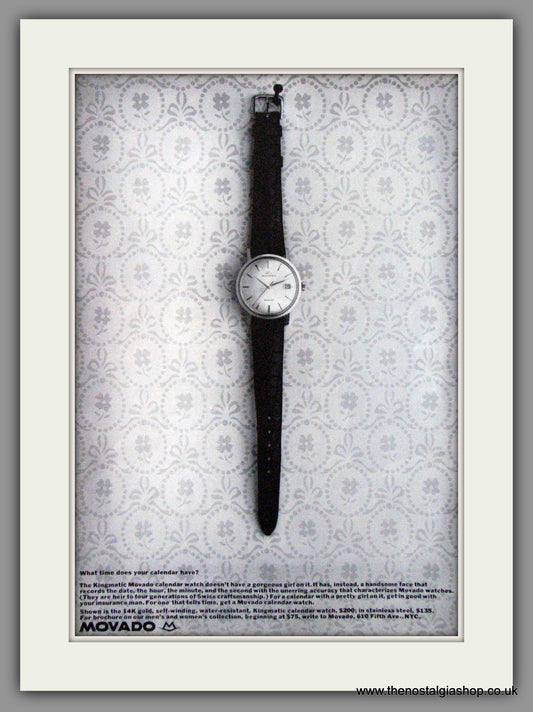Movado Kingmatic Watch. Original Advert 1965 (ref AD52964)
