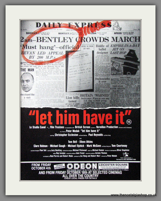 Let Him Have It. Original Advert 1991 (ref AD53604)