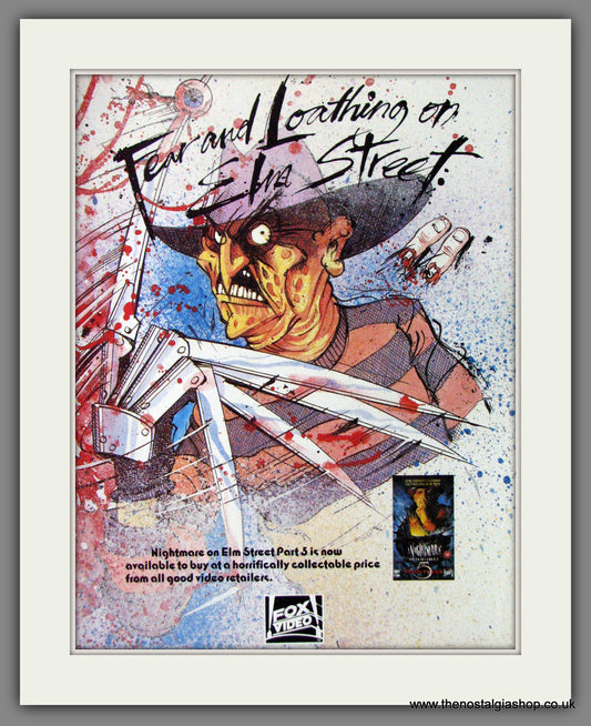 Nightmare On Elm St 5 Now on Video. Original Advert 1991 (ref AD53749)