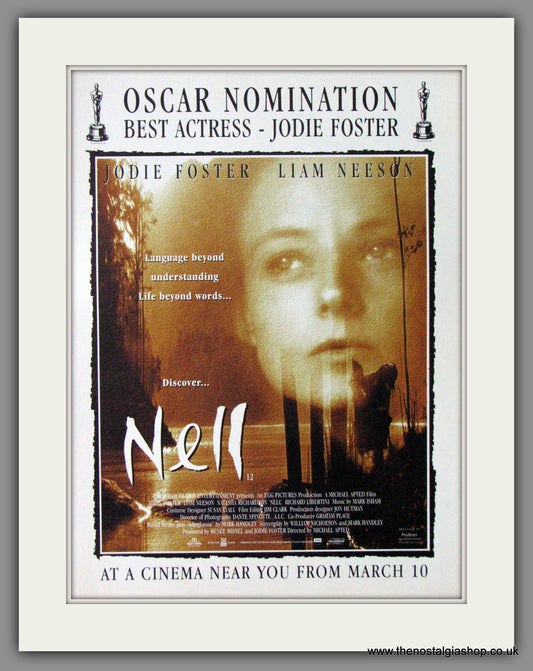 Nell, Jodie Foster. 1995 Original Advert (ref AD53761)