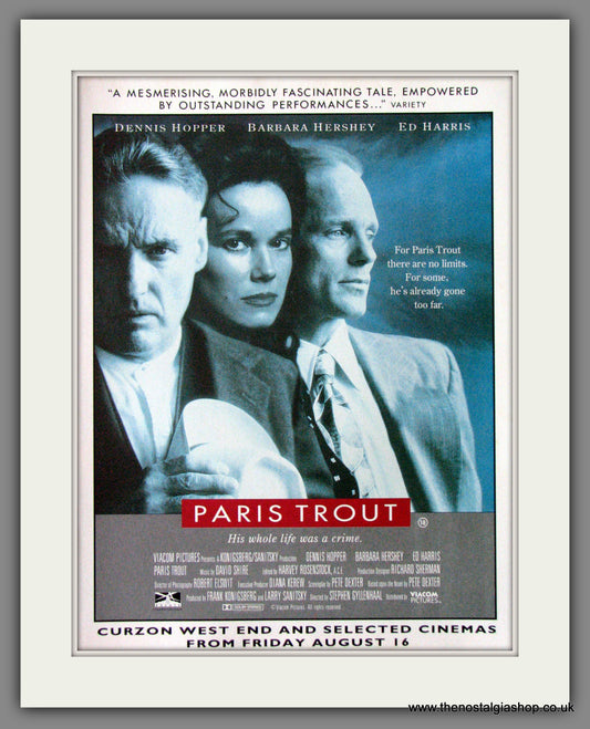 Paris Trout. 1991 Original Advert (ref AD53929)