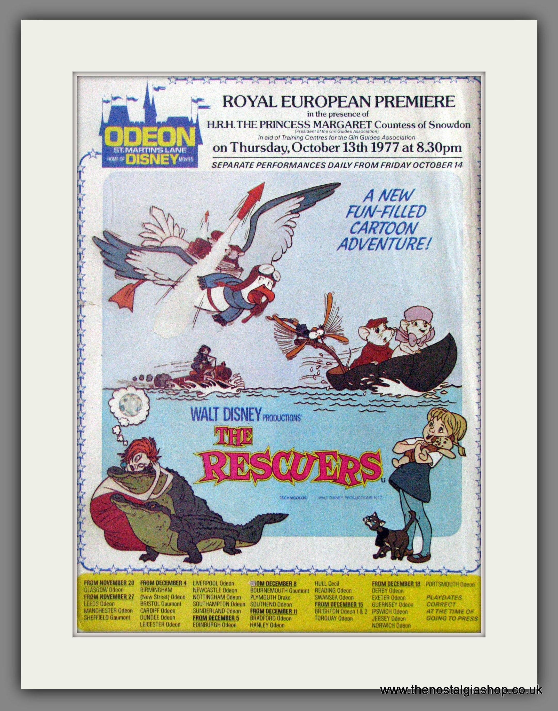Disney The Rescuers Window The Rescuers, Walt Disney. 1977 Original Advert (ref AD54014) – The ...