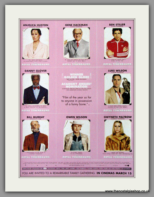 The Royal Tenenbaums. 2002 Original Advert (ref AD54021)