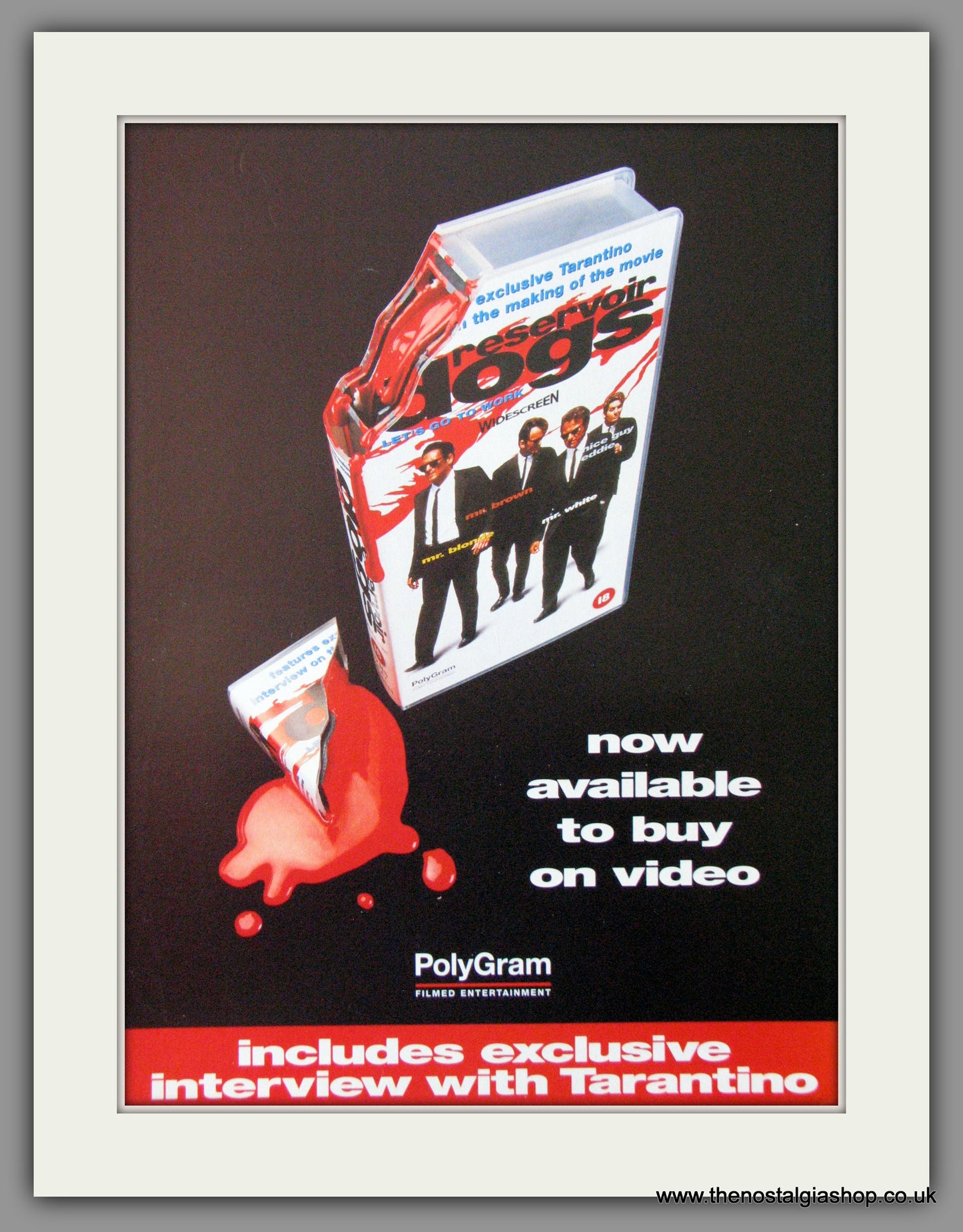 Reservoir Dogs. 1996 Original Advert (ref AD54024)