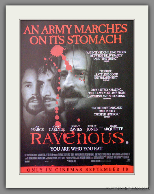 Ravenous. 1999 Original Advert (ref AD54041)