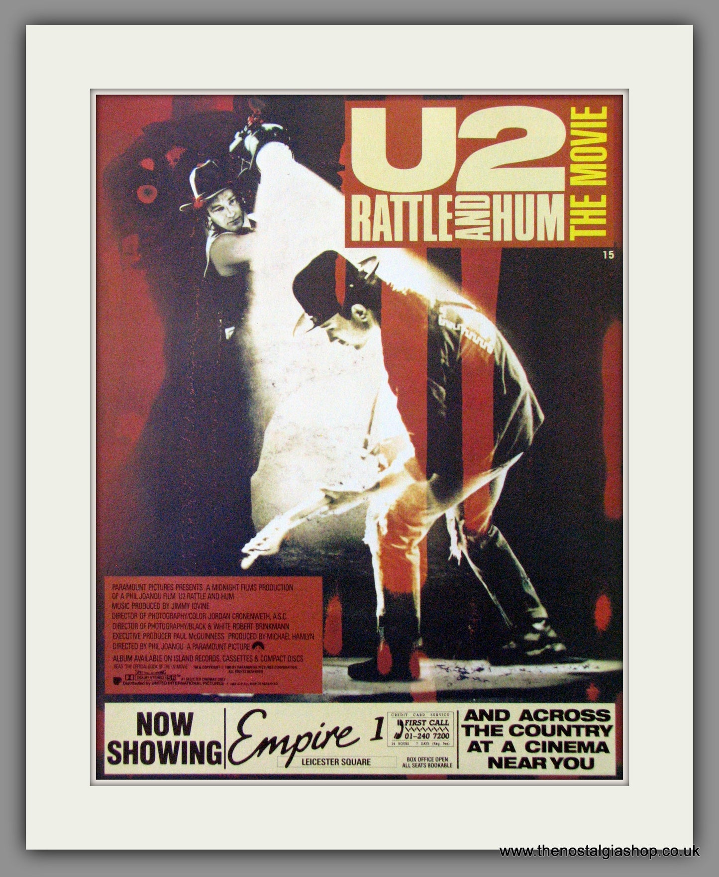 U2 Rattle And Hum Movie. 1988 Original Advert (ref AD54079)